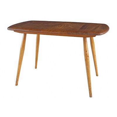 Suite of Three Ercol Solid Elm Top Side Tables