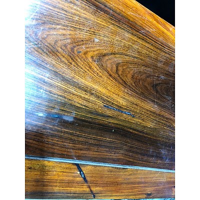 Chinese Huanghuali Type Rosewood Altar Table with Exceptional Grain Figure, Mid to Late 20th Century