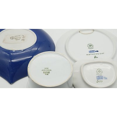 Group of Retro Arabia, Royal Copenhagen and GEFYR Sweden Porcelain