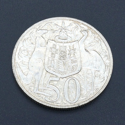 Australian Round 1966 Silver 50 Cent Coin