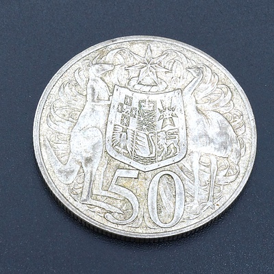 Australian Round 1966 Silver 50 Cent Coin