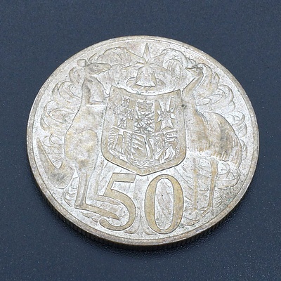 Australian Round 1966 Silver 50 Cent Coin