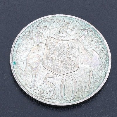 Australian Round 1966 Silver 50 Cent Coin
