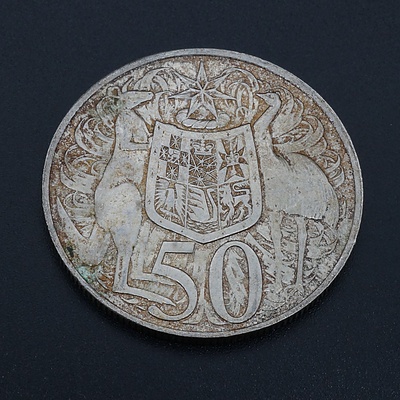 Australian Round 1966 Silver 50 Cent Coin
