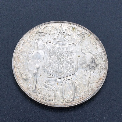 Australian Round 1966 Silver 50 Cent Coin