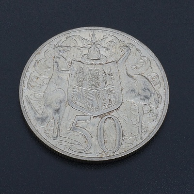 Australian Round 1966 Silver 50 Cent Coin