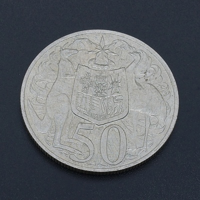 Australian Round 1966 Silver 50 Cent Coin
