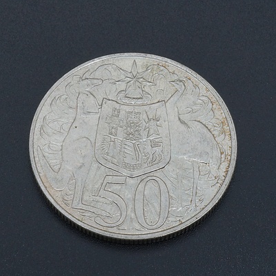 Australian Round 1966 Silver 50 Cent Coin