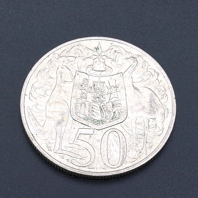 Australian Round 1966 Silver 50 Cent Coin