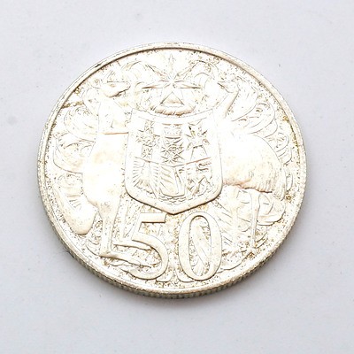 Australian Round 1966 Silver 50 Cent Coin