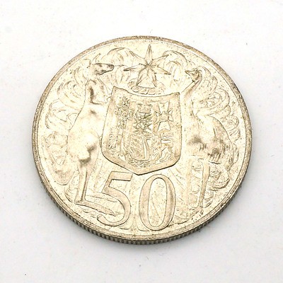 Australian Round 1966 Silver 50 Cent Coin