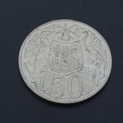 Australian Round 1966 Silver 50 Cent Coin
