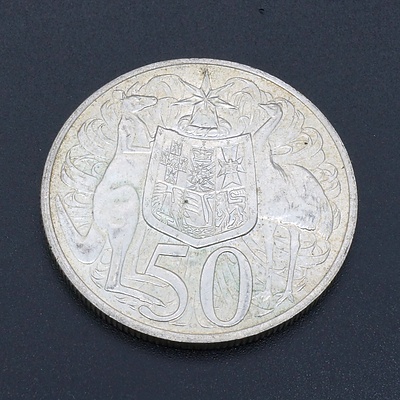 Australian Round 1966 Silver 50 Cent Coin