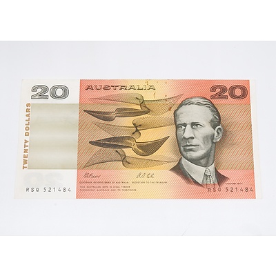 1991 Australia Twenty Dollar Banknote