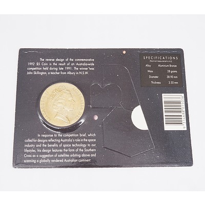 1992 Five Dollar Coin Commemorating the International Year of Space