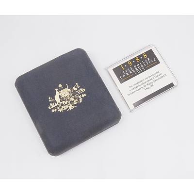 1988 Australia Five Dollar Coin Opening Parliament and 1984 First Year of Issue One Dollar Proof Coin