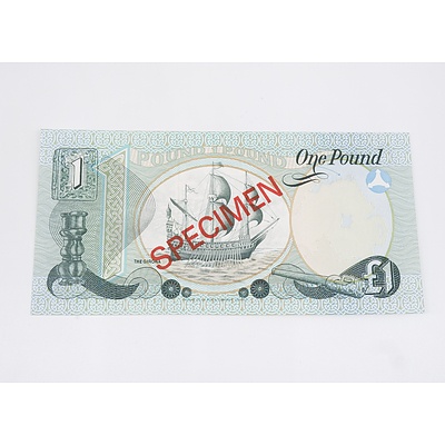1977 Ireland Specimen One Pound Banknote