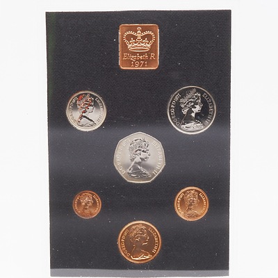 The Decimal Coinage of Great Britain and Northern Ireland 1971 Proof Coin Set