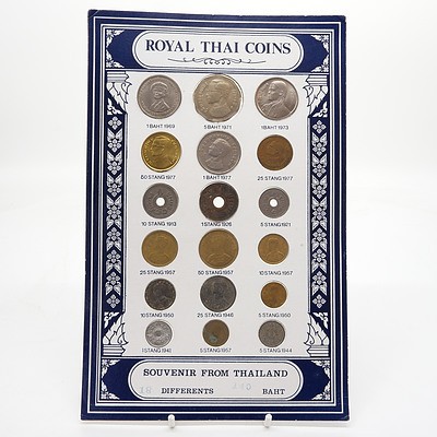 Eighteen Royal Thai Coins