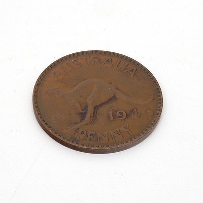 Australian 1940 P KG Penny
