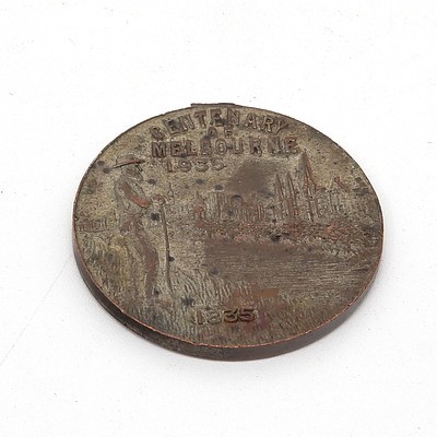 1934-35 Australia Centenary of Melbourne & Victoria Medallion