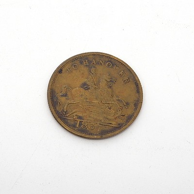 Queen Victoria to Hanover Token 1837