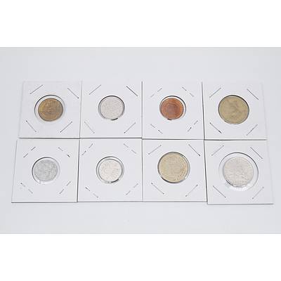 Large Group of World Coins and Banknotes