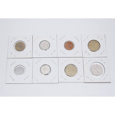 Large Group of World Coins and Banknotes