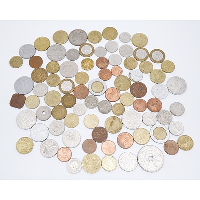 Large Group of World Coins and Banknotes