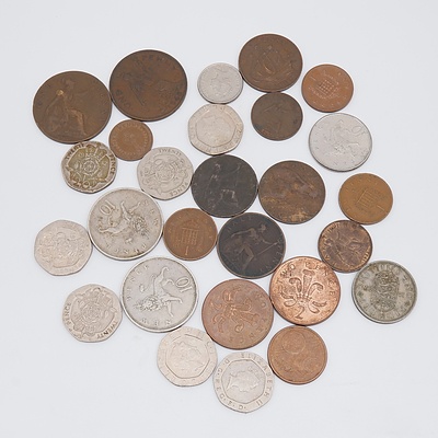 Large Group of World Coins and Banknotes