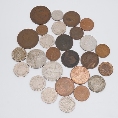 Large Group of World Coins and Banknotes