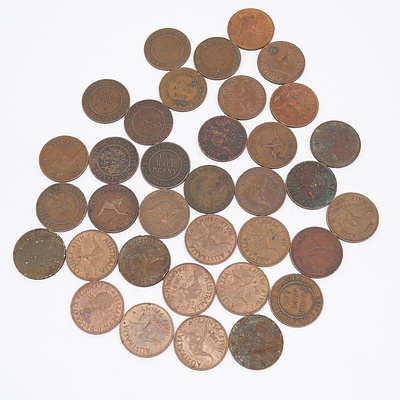 35x Australian Half Pennies