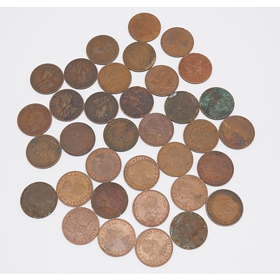 35x Australian Half Pennies