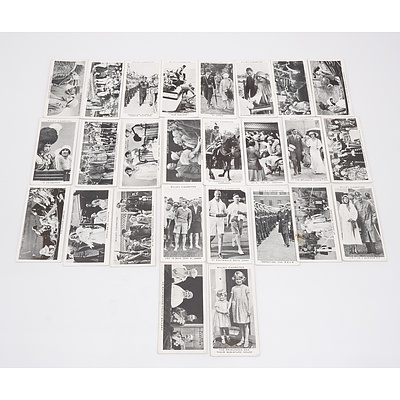 1937 Our King & Queen Cigarette Cards (Full Set) and 4x 1989 Nooroo NSW $2.00 Gardens Specimen Stamps