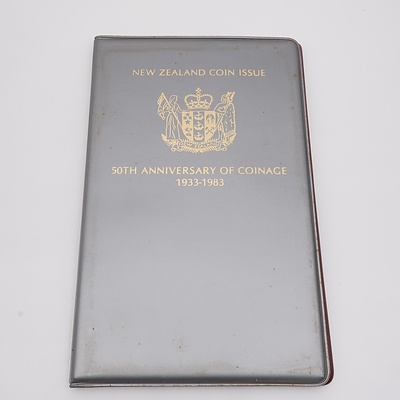 1930-1983 Fiftieth Anniversary of Coinage New Zealand Seven Coin Set