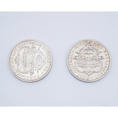 Two 1927 Australian Parliament Florins
