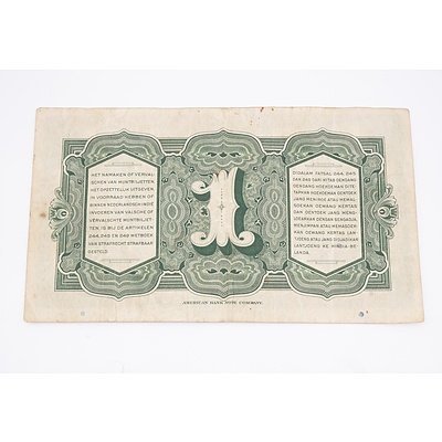 1943 Nederlandsch-Indische One Gulden Banknote
