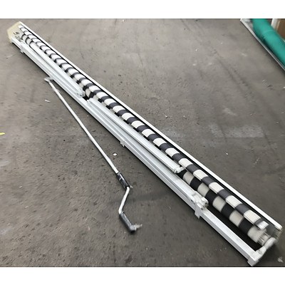 2.95 Metre Grey & White Stripped Awning