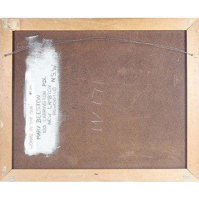 Mary Beeston (1917-) Woman in the Sun 1963, Oil on Board