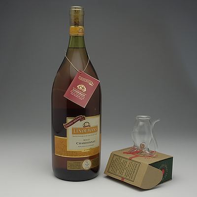 Bottle of Lindemans 2000 Olympic Games Limited Release Chardonnay and Port Sipper