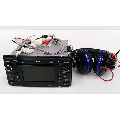 Toyota Landcruiser 200 Series Car Stereo and Set of Headphones