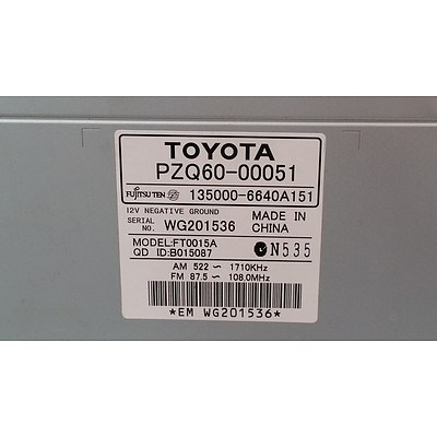 Toyota Landcruiser 200 Series Car Stereo and Set of Headphones