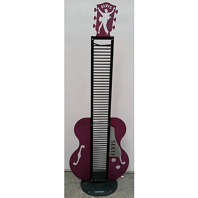 Elvis Presley (Facsimile Signed) Guitar Shaped CD Rack