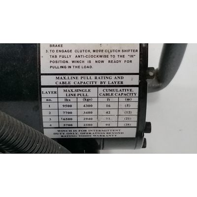 9500 Pound Winch with 12V Anderson Plug
