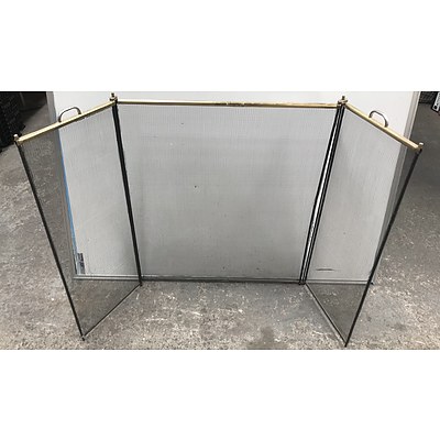 Brass Mesh Fire Screen