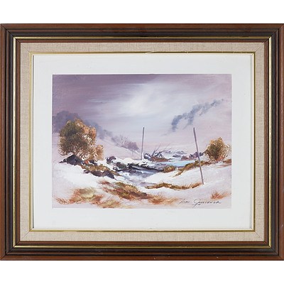 Alan Grosvenor (1925-) Spencers Creek 1983, Oil on Board