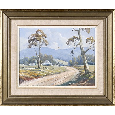 Frank Mitchell (1920-99) Farmers Road 1995, Oil on Board