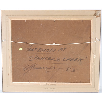 Alan Grosvenor (1925-) Spencers Creek 1983, Oil on Board