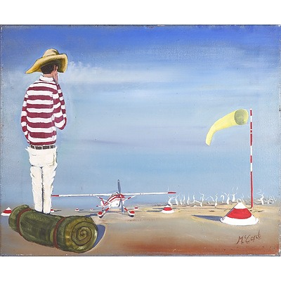 Matthew McCord (Working 1990s-) Departure Lounge, Oil on Canvas