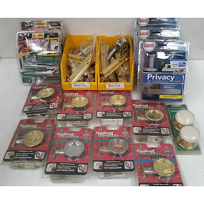 Privacy Door Sets, Security Locks, Barrel Bolts - Lot of 16 - New